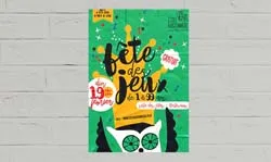 Affiche papier 120g dos bleu