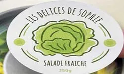 Etiquettes autocollantes alimentaires