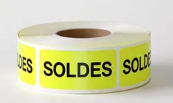 Etiquettes papier fluo
