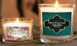 Etiquettes personnalisees pour bougies