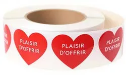 Etiquettes vinyle en bobine personnalisee