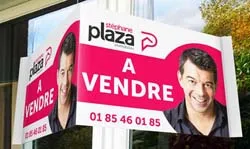 Panneau immobilier double en V