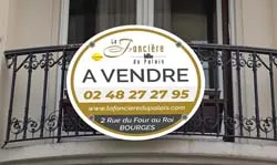 Panneau immobilier rond