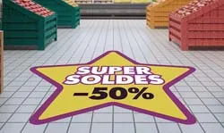 Stickers publicitaires pour sol