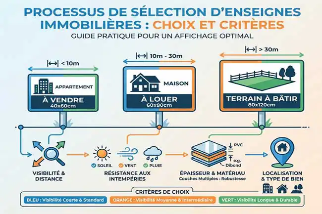 Panneau immobilier - méthode professionnelle pour faire le bon choix