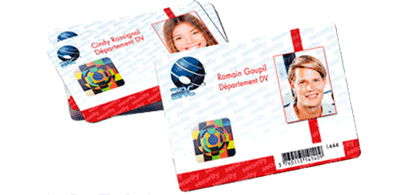 Imprimer cartes plastiques d'identification photo sécurité