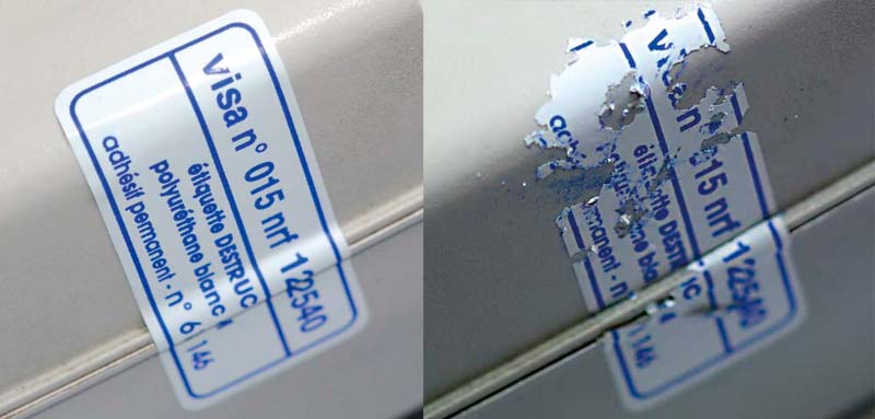 Imprimer des étiquettes destruct polyuréthane ou acetate
