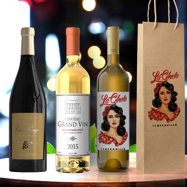 Découvrez les étiquettes pour bouteilles de vin rouge, blanc, rosé sur mesure