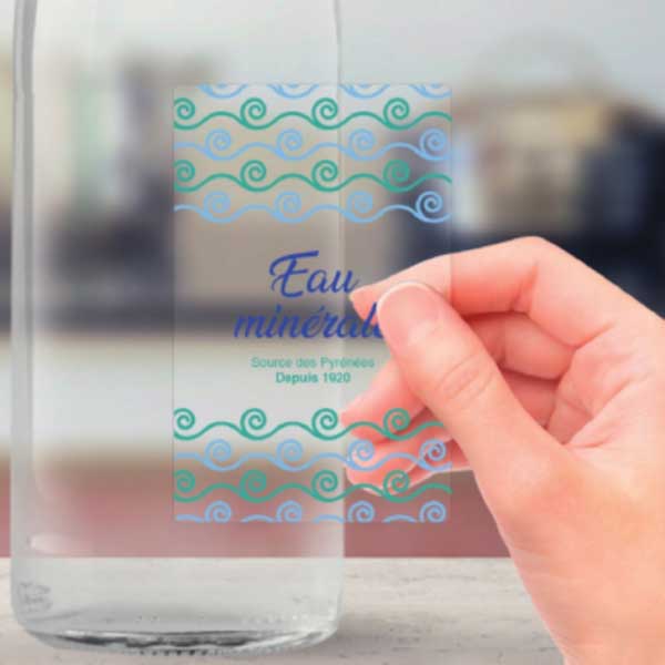 Etiquettes vierges en polyester transparent imprimables